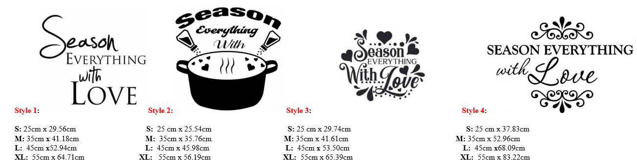Season Everything with love options