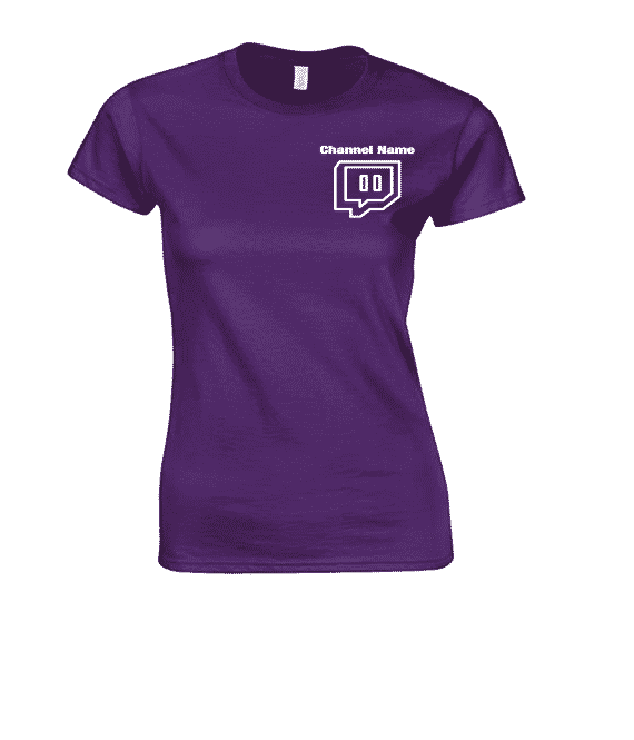 Glitch Channel Name Ladies T-Shirt Product Image