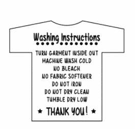 Garment Washing Instructions